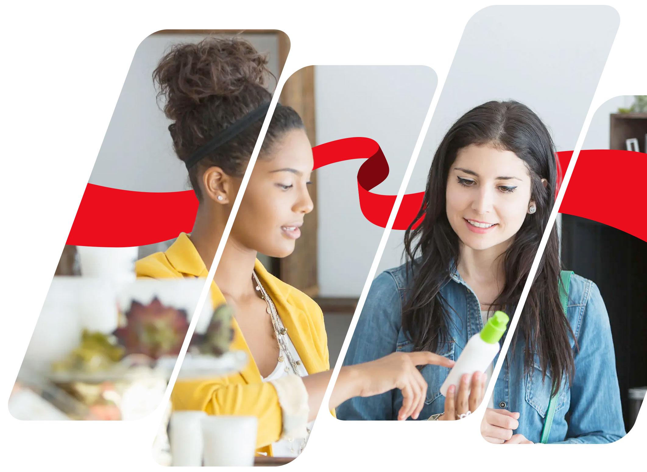 Male customer getting checked in at airport terminal by a female attendant