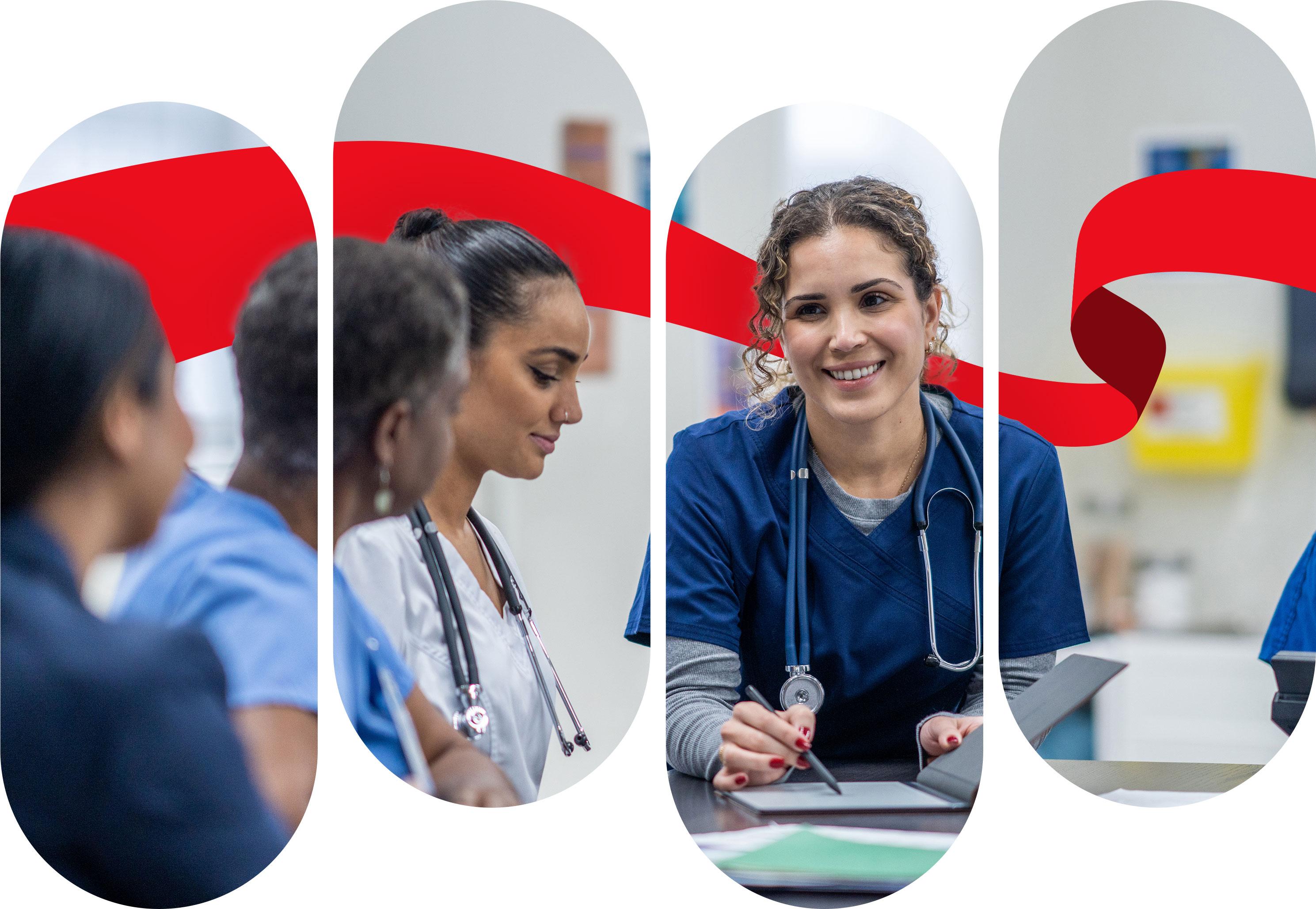 Group of health care professionals in a meeting