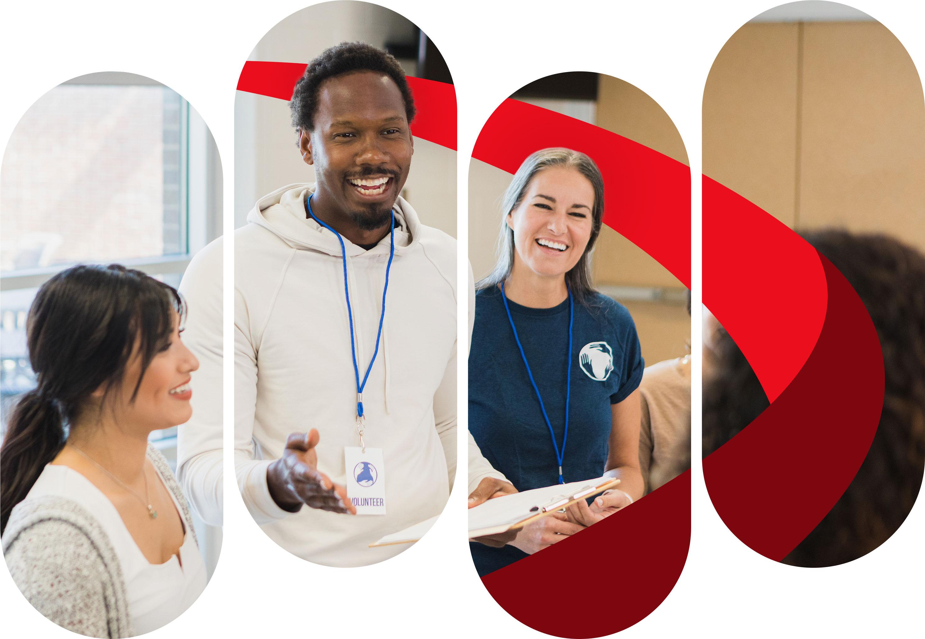 Man leading a meeting of nonproft workers