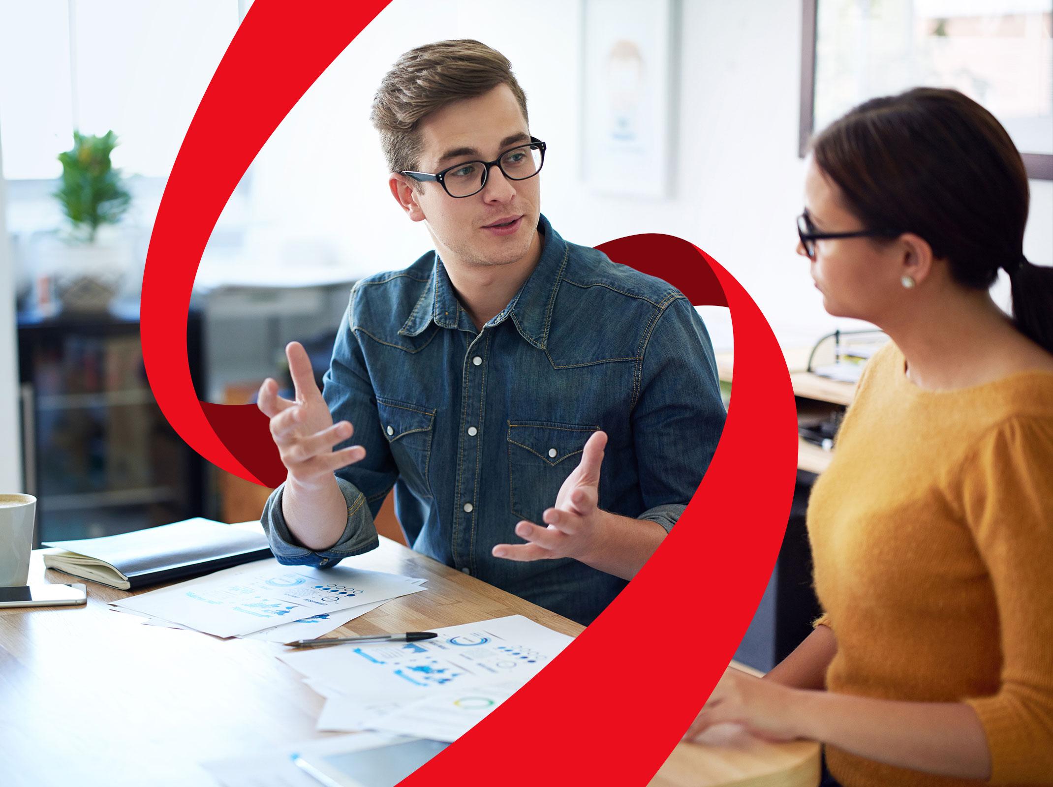 Business professionals taking personal accountability for meeting a project deadline