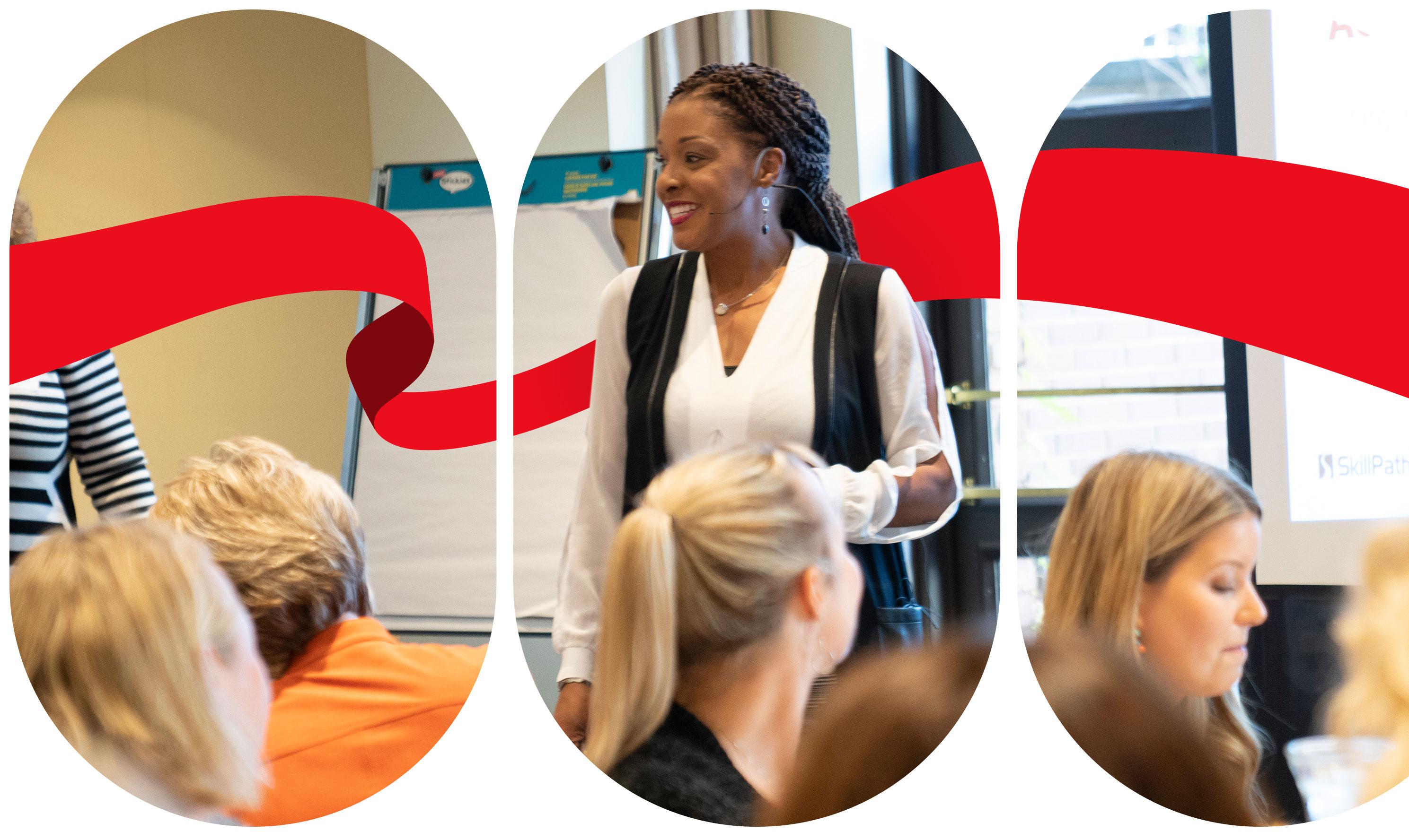 SkillPath trainer teaching at an in-person event