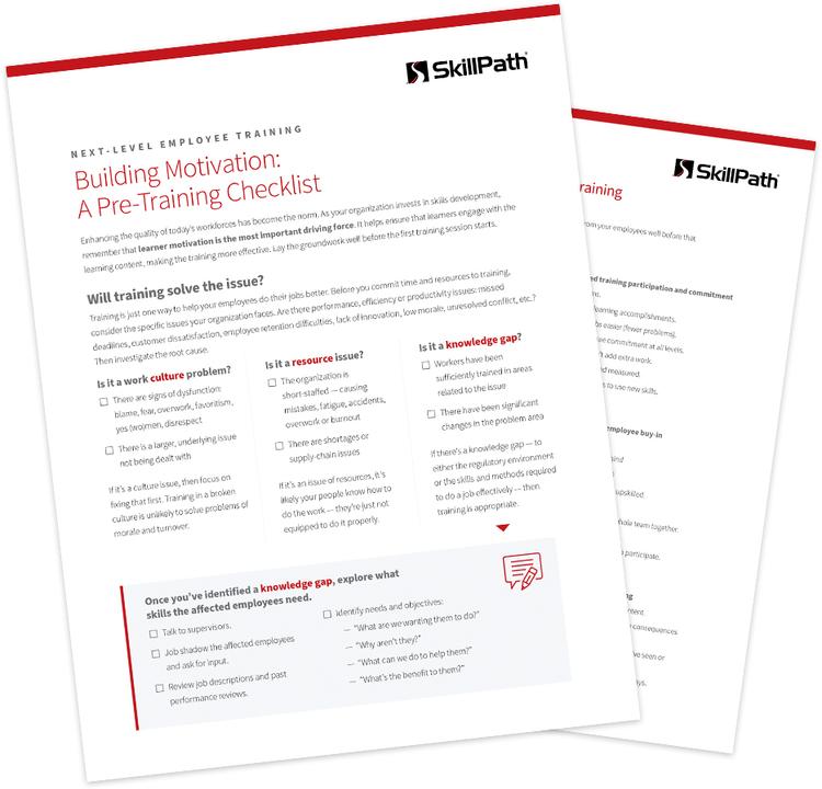 Building Motivation: A Pre-Training Checklist