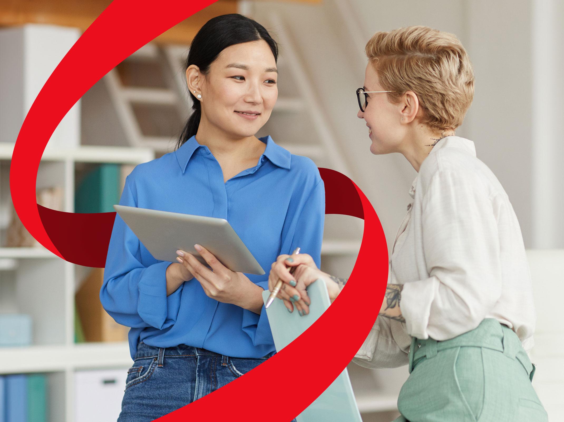 Administrative professional leading a project